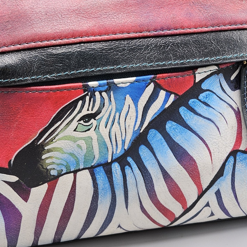 Artistic Expressions by Sharif 1827 Hand-Painted Zebra Bag Limited Edition RARE - Picture 6 of 11